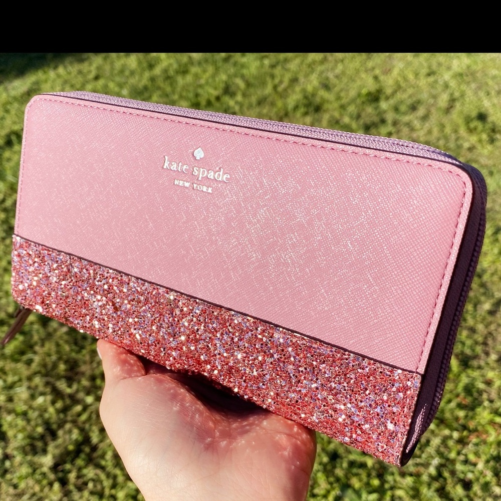 Bundle💕Kate Spade Large Penny Tote Glitter + Wallet - Picture 11 of 12